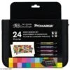 Pochette Feutres à Alcool BrushMarker / ProMarker - Assortiment De Couleurs - 25 Pcs
