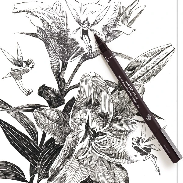 Uni Pochette Feutres D'écriture Et De Dessin - Pointes Calibrées Et Biseautées - Noir - 5 Pcs 5 Uni Pochette Feutres D'écriture Et De Dessin - Pointes Calibrées Et Biseautées - Noir - 5 Pcs – Image 5