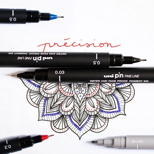 Uni Pochette Feutres D'écriture Et De Dessin - Pointes Calibrées Et Biseautées - Noir - 5 Pcs 6 Uni Pochette Feutres D'écriture Et De Dessin - Pointes Calibrées Et Biseautées - Noir - 5 Pcs – Image 6