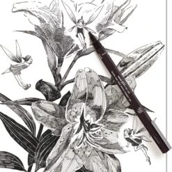 Uni Pochette Feutres D'écriture Et De Dessin - Pointes Pinceau Brush - 5 Pcs -Promos Creavea Boutique pochette feutres decriture et de dessin pointes pinceau brush 5 pcs p 4