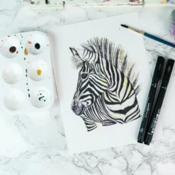 Uni Pochette Feutres D'écriture Et De Dessin - Pointes Pinceau Brush - 5 Pcs -Promos Creavea Boutique pochette feutres decriture et de dessin pointes pinceau brush 5 pcs p 6