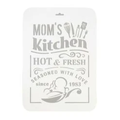 Pochoir "cuisine De Mère" 22x31 Cm, Police, Cookies, Fichier Coupé, Artisanat, Décoration Murale De