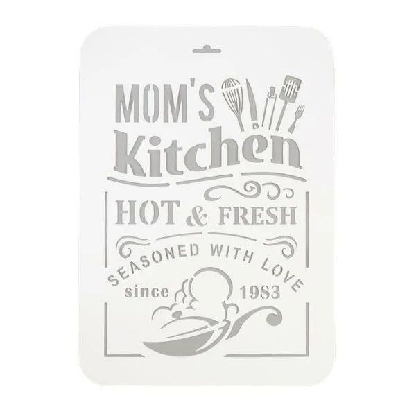 Pochoir "cuisine De Mère" 22x31 Cm, Police, Cookies, Fichier Coupé, Artisanat, Décoration Murale De 1 Pochoir "cuisine De Mère" 22x31 Cm, Police, Cookies, Fichier Coupé, Artisanat, Décoration Murale De