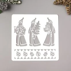 Pochoir En Plastique "Père Noël, Trois Rois" 15x15 Cm, Décoration Murale De La Maison Peinture Modèl -Promos Creavea Boutique pochoir en plastique pere noel trois rois 15x15 cm decoration murale de la maison peinture model p 2