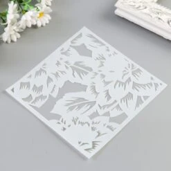 Pochoir En Plastique "pivoine Avec Des Pétales Pointus" 15x15 Cm, Fichier Coupé, Artisanat, Décorati -Promos Creavea Boutique pochoir en plastique pivoine avec des petales pointus 15x15 cm fichier coupe artisanat decorati p 3