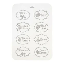 Pochoir "épices 2" 22x31 Cm, Vinyle, Police, Cookies, Fichier Coupé, Artisanat, Décoration Murale De