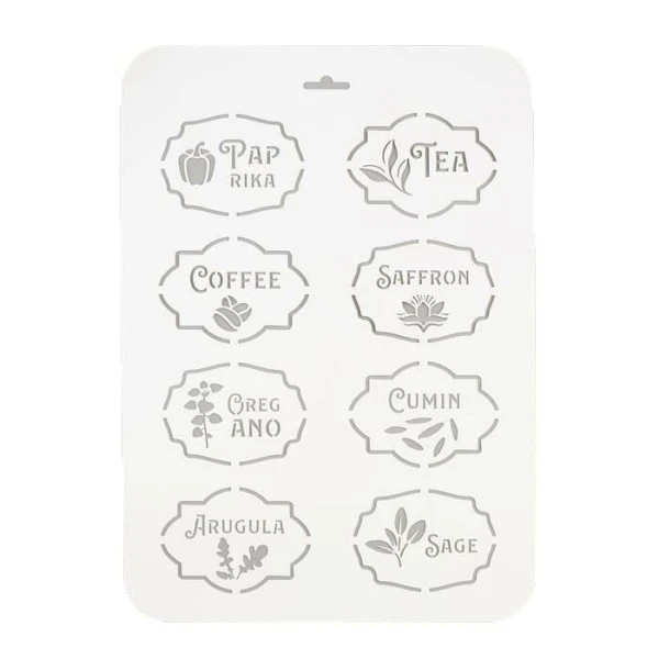 Pochoir "épices 4" 22x31 Cm, Vinyle, Police, Cookies, Fichier Coupé, Artisanat, Décoration Murale De 1 Pochoir "épices 4" 22x31 Cm, Vinyle, Police, Cookies, Fichier Coupé, Artisanat, Décoration Murale De