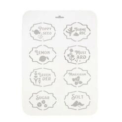 Pochoir "épices 5" 22x31 Cm, Vinyle, Police, Cookies, Fichier Coupé, Artisanat, Décoration Murale De