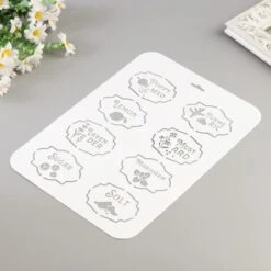 Pochoir "épices 5" 22x31 Cm, Vinyle, Police, Cookies, Fichier Coupé, Artisanat, Décoration Murale De 5 Pochoir "épices 5" 22x31 Cm, Vinyle, Police, Cookies, Fichier Coupé, Artisanat, Décoration Murale De -Promos Creavea Boutique pochoir epices 5 22x31 cm vinyle police cookies fichier coupe artisanat decoration murale de p 3