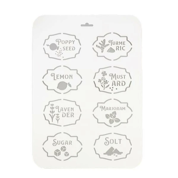 Pochoir "épices 5" 22x31 Cm, Vinyle, Police, Cookies, Fichier Coupé, Artisanat, Décoration Murale De 1 Pochoir "épices 5" 22x31 Cm, Vinyle, Police, Cookies, Fichier Coupé, Artisanat, Décoration Murale De