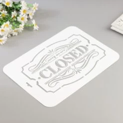 Pochoir" Fermé "22x31 Cm, Vinyle, Police, Cookies, Fichier Coupé, Artisanat, Décoration Murale De La -Promos Creavea Boutique pochoir ferme 22x31 cm vinyle police cookies fichier coupe artisanat decoration murale de la p 3