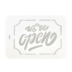 Pochoir "nous Sommes Ouverts" 22x31 Cm, Police, Cookies, Fichier Coupé, Artisanat, Décoration Murale