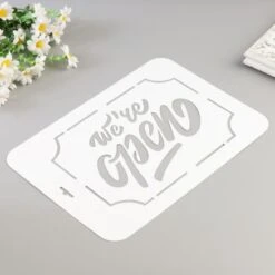 Pochoir "nous Sommes Ouverts" 22x31 Cm, Police, Cookies, Fichier Coupé, Artisanat, Décoration Murale -Promos Creavea Boutique pochoir nous sommes ouverts 22x31 cm police cookies fichier coupe artisanat decoration murale p 3