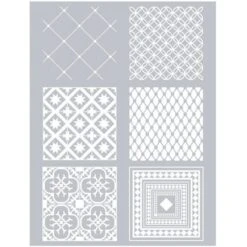 Pochoir Pâte Polymère Carreaux De Ciment 11,4 X 15,3 Cm
