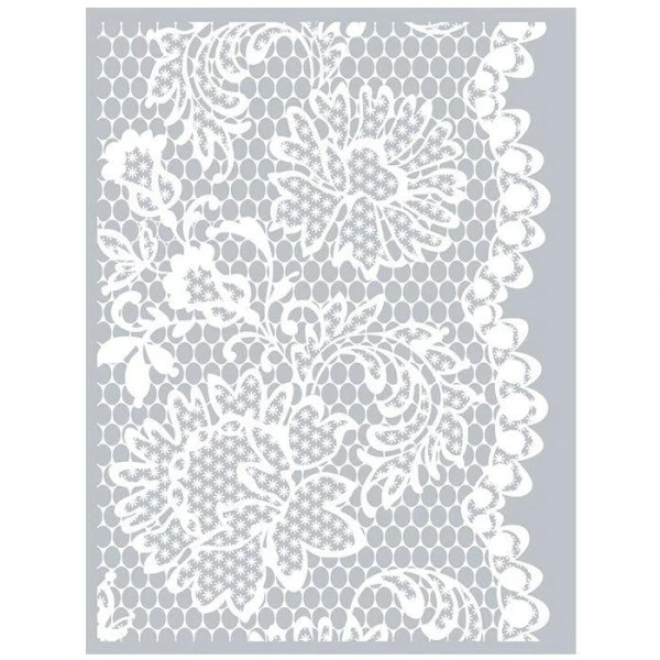 Pochoir Pâte Polymère Dentelle Florale 11,4 X 15,3 Cm 1 Pochoir Pâte Polymère Dentelle Florale 11,4 X 15,3 Cm