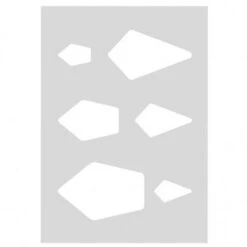 Pochoir Plastique Souple épais, 6 Formes De Joyaux Pour Fimo, Planche Gabarits De Découpe 21x15cm Po