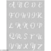 Pochoir Pour Impression De Motifs Sur Pâte Polymère - Alphabet Calligraphie - 11,4 X 15,3 Cm