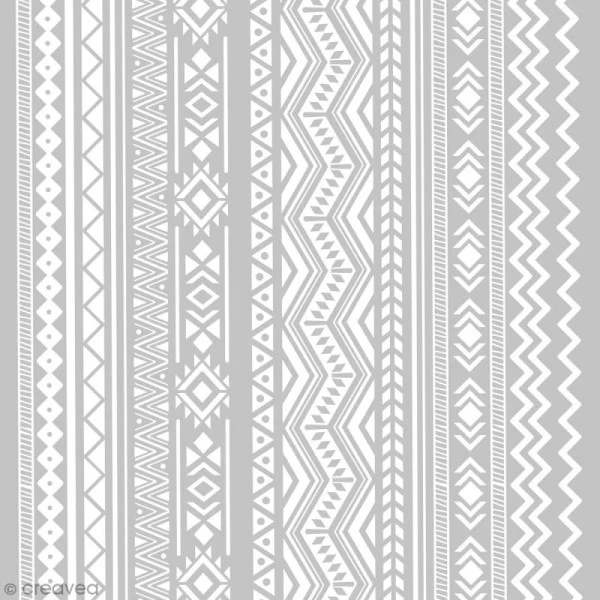 Pochoir Pour Impression De Motifs Sur Pâte Polymère - Aztèque - 11,4 X 15,3 Cm 1 Pochoir Pour Impression De Motifs Sur Pâte Polymère - Aztèque - 11,4 X 15,3 Cm