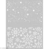 Pochoir Pour Impression De Motifs Sur Pâte Polymère - Noël - 11,4 X 15,3 Cm
