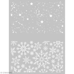 Pochoir Pour Impression De Motifs Sur Pâte Polymère - Noël - 11,4 X 15,3 Cm