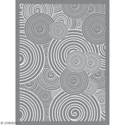 Pochoir Pour Impression De Motifs Sur Pâte Polymère - Spirale - 11,4 X 15,3 Cm