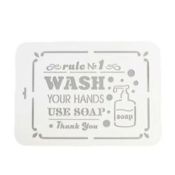 Pochoir" Wash "22x31 Cm, Vinyle, Police, Cookies, Fichier Coupé, Artisanat, Décoration Murale De La