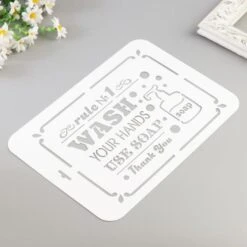 Pochoir" Wash "22x31 Cm, Vinyle, Police, Cookies, Fichier Coupé, Artisanat, Décoration Murale De La 5 Pochoir" Wash "22x31 Cm, Vinyle, Police, Cookies, Fichier Coupé, Artisanat, Décoration Murale De La -Promos Creavea Boutique pochoir wash 22x31 cm vinyle police cookies fichier coupe artisanat decoration murale de la p 3