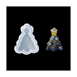 PS11006078 PAX 1 Moule En Silicone Pendentif Sapin De Noel Pour Creation Fimo Resine