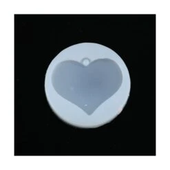 PS110116797 PAX 1 Moule En Silicone Pendentif Coeur 5 Cm Pour Creation Fimo Cernit Resine
