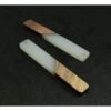 PS110208552 PAX 2 Pendentifs Rectangle En Bois Et Résine Blanc Gris 52 Mm