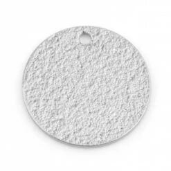 PS11843202 PAX 5 Pendentifs, Géométrique, Rond 8 Mm Cuivre Stardust Plaqué Platine 18KT