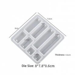 PS11876889 PAX 1 Moule En Silicone Pour Réaliser Des Pendentifs Carré Et Rectangle Utilisation FIMO