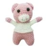 Rose Blanc Noir Tirelire Jouet Crochet Accroché à Tricoter Kit Amigurumi BRICOLAGE Enfants De L'Arti