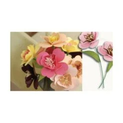Rose Fleurs En Papier Origami, Scrapbooking Facile Artisanat BRICOLAGE Kit De 5 Cinq Fleurs, Arrange