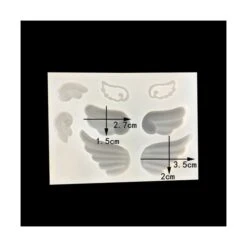 S110116793 PAX 1 Moule En Silicone Pendentif Aile D'ange Pour Creation Fimo Resine