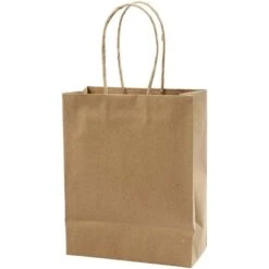 Creativ Company Sac En Papier Brun Recyclé - 18 X 23 X 9 Cm - 10 Pcs