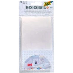 FOLIA Sachets à Fond Plat En Papier - 100 X 55 X 175 Mm - Blanc