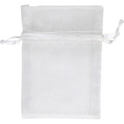 Creativ Company Sachets Cadeaux En Organza - Blanc - 10 Pcs