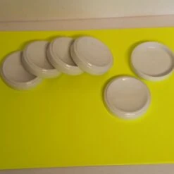 Set De 5 Palettes En Véritable Céramique Blanche Et 1 Couvercle