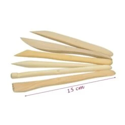 Set De 6 ébauchoirs En Bois, 15 Cm, Pour Modelage D'argile, Pâte à Modeler, Terre Cuite -Promos Creavea Boutique set de 6 ebauchoirs en bois 15 cm pour modelage dargile pate a modeler terre cuite p 3