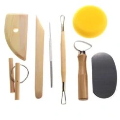 Set De 8 Outils De Modelage Et De Poterie, Accessoires En Bois Pour L'argile, Terre Cuite Etc
