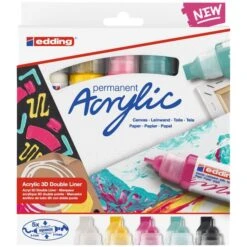 Set De Marqueurs Acrylic Edding 5400 - Double Pointe - Modern Basic - 5 Pcs