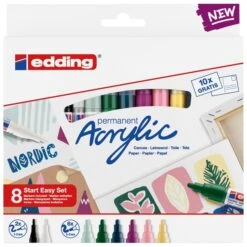 Set De Marqueurs Acrylic Edding - Pack De Démarrage Nordic - 8 Pcs