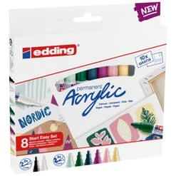 Set De Marqueurs Acrylic Edding - Pack De Démarrage Nordic - 8 Pcs -Promos Creavea Boutique set de marqueurs acrylic edding pack de demarrage nordic 8 pcs p 3