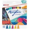 Set De Marqueurs Acrylique Edding 5000 - Pointe Large - Abstract - 5 Pcs