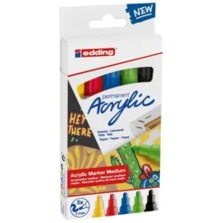 Set De Marqueurs Acrylique Edding 5100 - Pointe Moyenne - Basique - 5 Pcs 8 Set De Marqueurs Acrylique Edding 5100 - Pointe Moyenne - Basique - 5 Pcs -Promos Creavea Boutique set de marqueurs acrylique edding 5100 pointe moyenne basique 5 pcs p 4