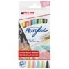 Set De Marqueurs Acrylique Edding 5100 - Pointe Moyenne - Pastel - 5 Pcs