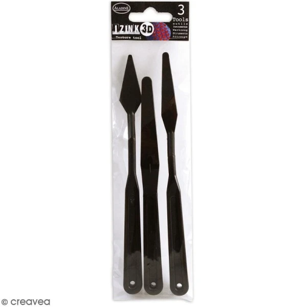 Set De Spatules Pour Pâte De Texture 3D - 3 Pcs 1 Set De Spatules Pour Pâte De Texture 3D - 3 Pcs