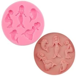 Sirène Filles Dauphins, 3D En Silicone De Chocolat Savon Gâteau, Fondant Gâteau, L'Argile De Résine,