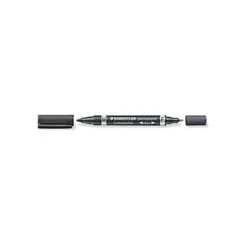 STAEDTLER 10118 Marqueur Permanent Lumocolor Duo 348 Double Pointe 0,6 A 1,5mm Bleu